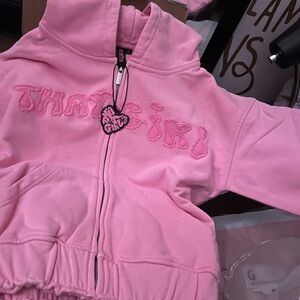 Pink Hoodie and Sweatpants Set